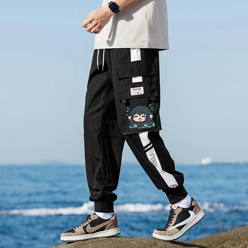 

Свободные длинные брюки для работы, повседневные спортивные брюки с принтом из полиэфирного волокна, износостойкие, для осени, весны, лета, зимы