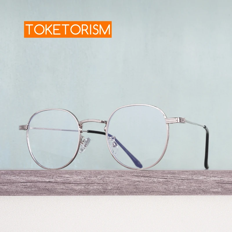 

Toketorism Classic Round Men's Glasses Anti Blue Light Women's Eyeglasses Optical Frames 0298