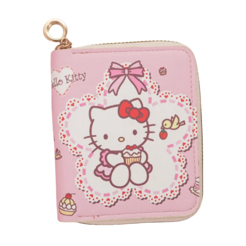 New Hello Kitty short wallet cute cartoon Kuromi student coin purse fashionable all-match girls card holder