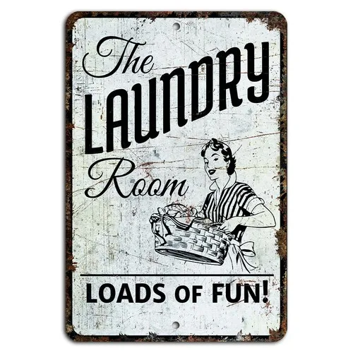 The Laundry Room: Loads of Fun Vintage Rustic Sign  -aluminum