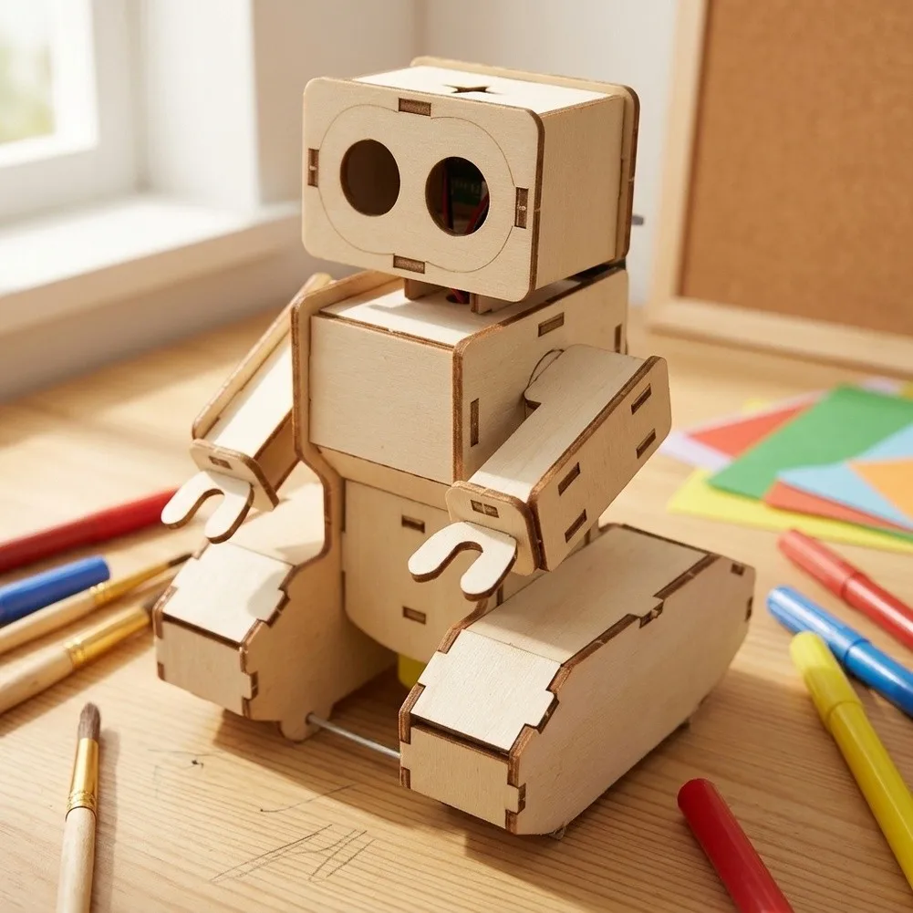 Engineering-Themed Jumping Robot Kit - STEM Project for to Learn Through Assembly Observation and Creative Customization