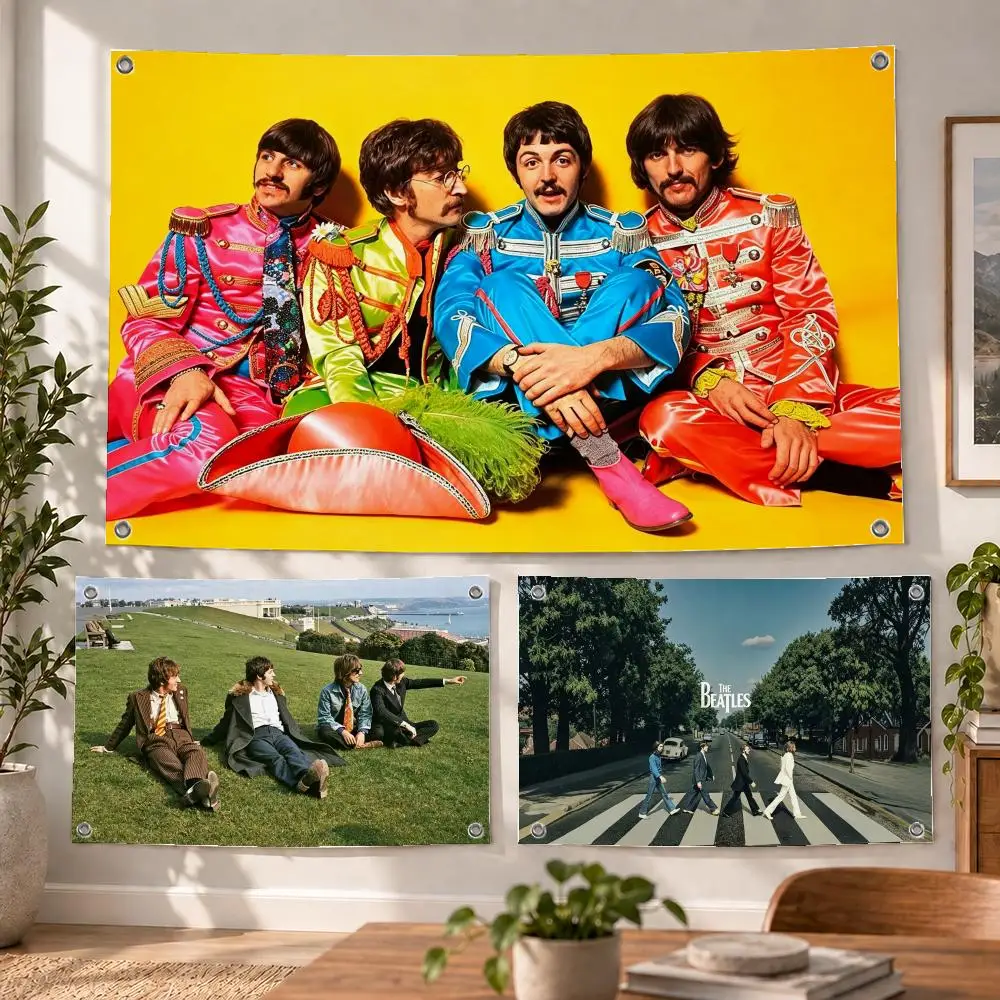 Music Rock The Beatles Flags Decorative Flag Banner Indoor Bedroom Dorm Gaming Room Wall Party Club Decor Fan Gift