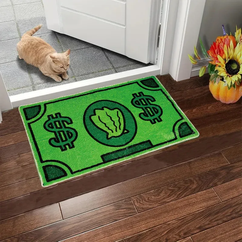 

VIKAMA Creative Fine Wool Rug Anti-Slip Entrance Floor Mat, Soft And Comfortable Bedroom Side Rug For Home Decoration