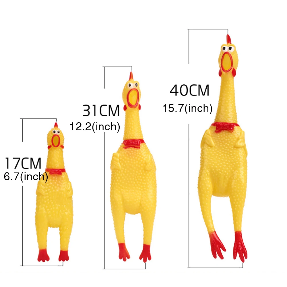 Screaming Chicken Pets Toy Squeeze Sound Dog Toys Product Shrilling Decompression Tool Squeak Vent Chicken Dog Toys Accessories