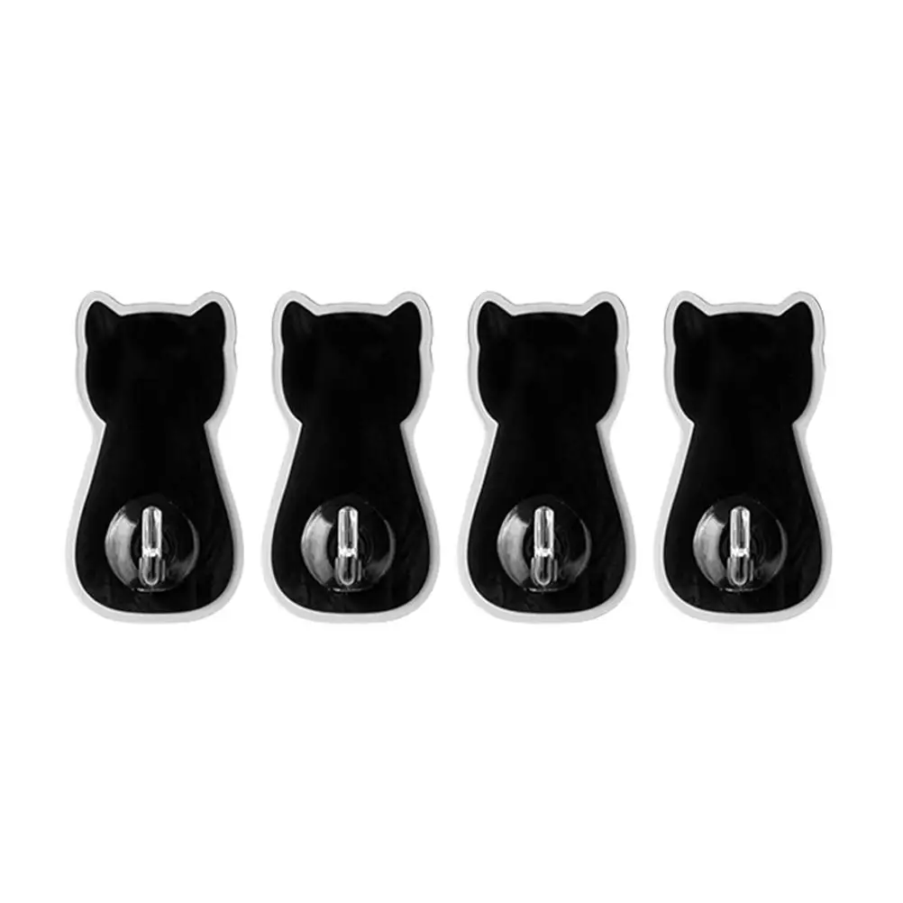 4 Pcs Cat Hook Hooks Self Adhesive Small Key Shower for Hanging Bathroom Acrylic Wall Kitchen