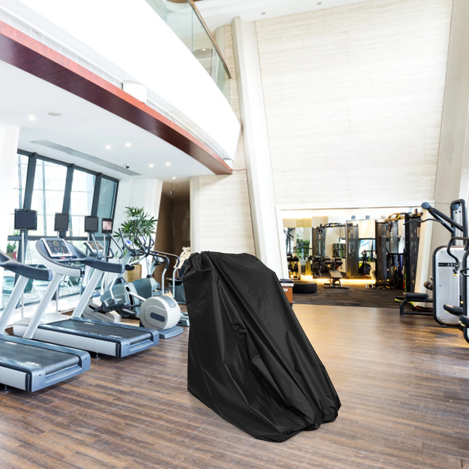 

Treadmill Cover Waterproof Dustproof Foldable Exercise Equipment for Treadmills Black Fitness Machine Protects Scratches Mist
