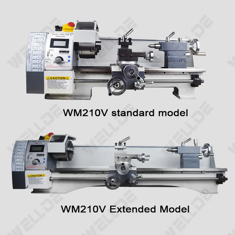 Hochpräzise 800mm 210 Double Chuck Mini Manuelle Metall Drehmaschine Maschine Pool Queue Reparatur  Mit 900W Bürsten