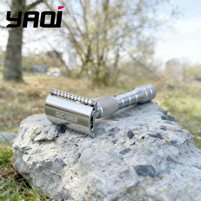 

Горячая распродажа 2026! Подарочная безопасная бритва YAQI Orion Chrome Color для влажного бритья с двойным лезвием