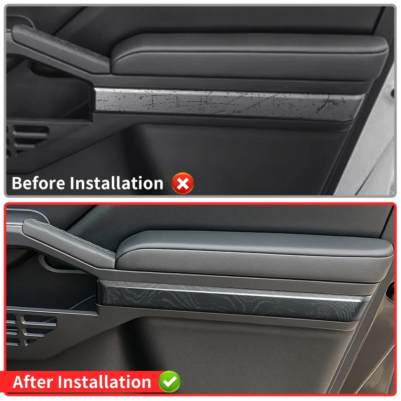 

For 2024-2026 Toyota 4Runner Door Pull Handle Frame Trim Cover ABS Interior Armrest Garnish Accessories