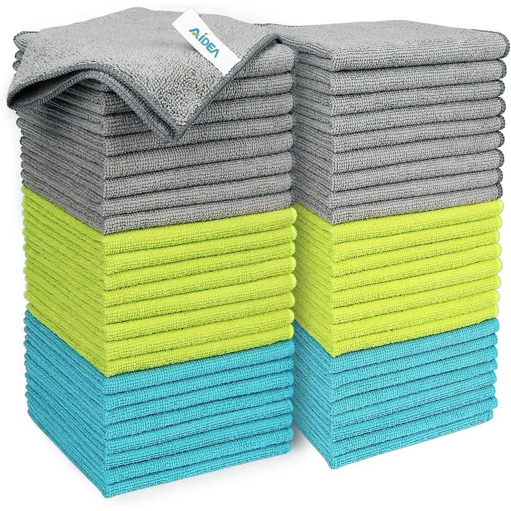 

Microiber Cleaning Cloth-50PK, Sot Microiber Towels or Cars, Absorbent Cleaning Rags, Lint-ree Streak-ree Wash Cloths or House,