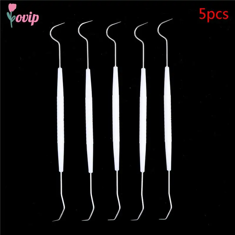 5Pcs/lot Double Ends Dentist Teeth Clean Hygiene Explorer Probe Hook Pick Stainless Steel Dental Tool