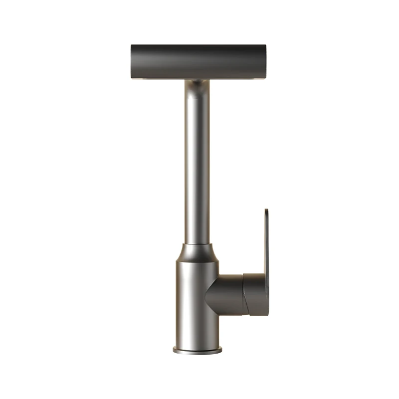 Stainless Steel Bathroom Basin Faucets Rotation Waterfall Black Stream Sprayer Head Sink Mixer Brushed Nickle Water Tap Faucet