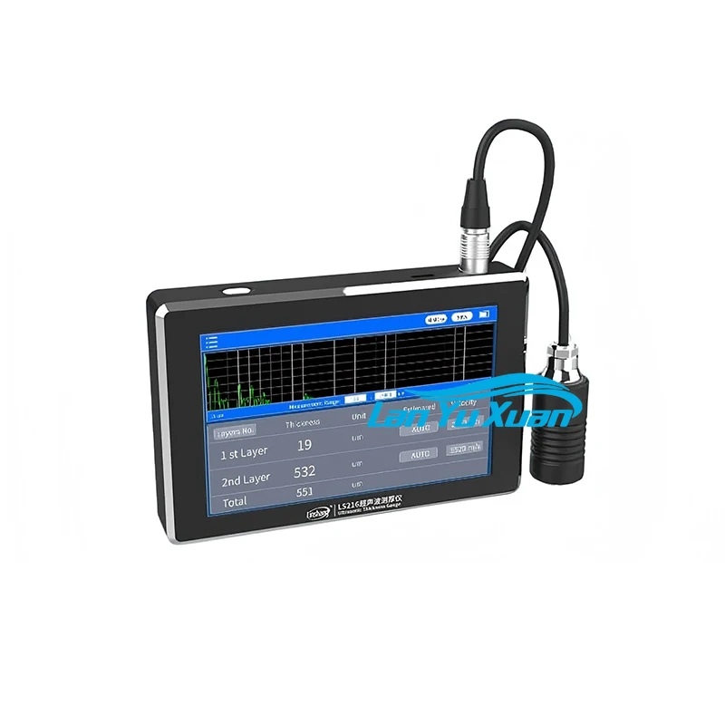 

New LS216 Electronic Multilayer Ultrasonic Thickness Gauge Accurate Measurement Up To Three Layers Including Coatings Substrates