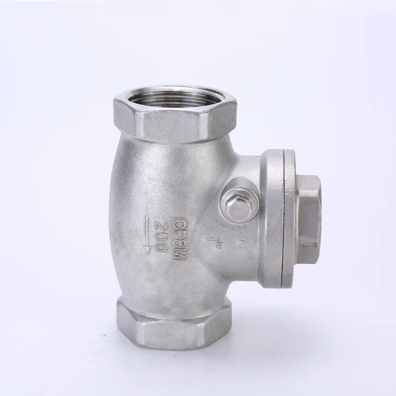 H14W Horizontal check valve stainless steel cf8 female threaded swing check valve