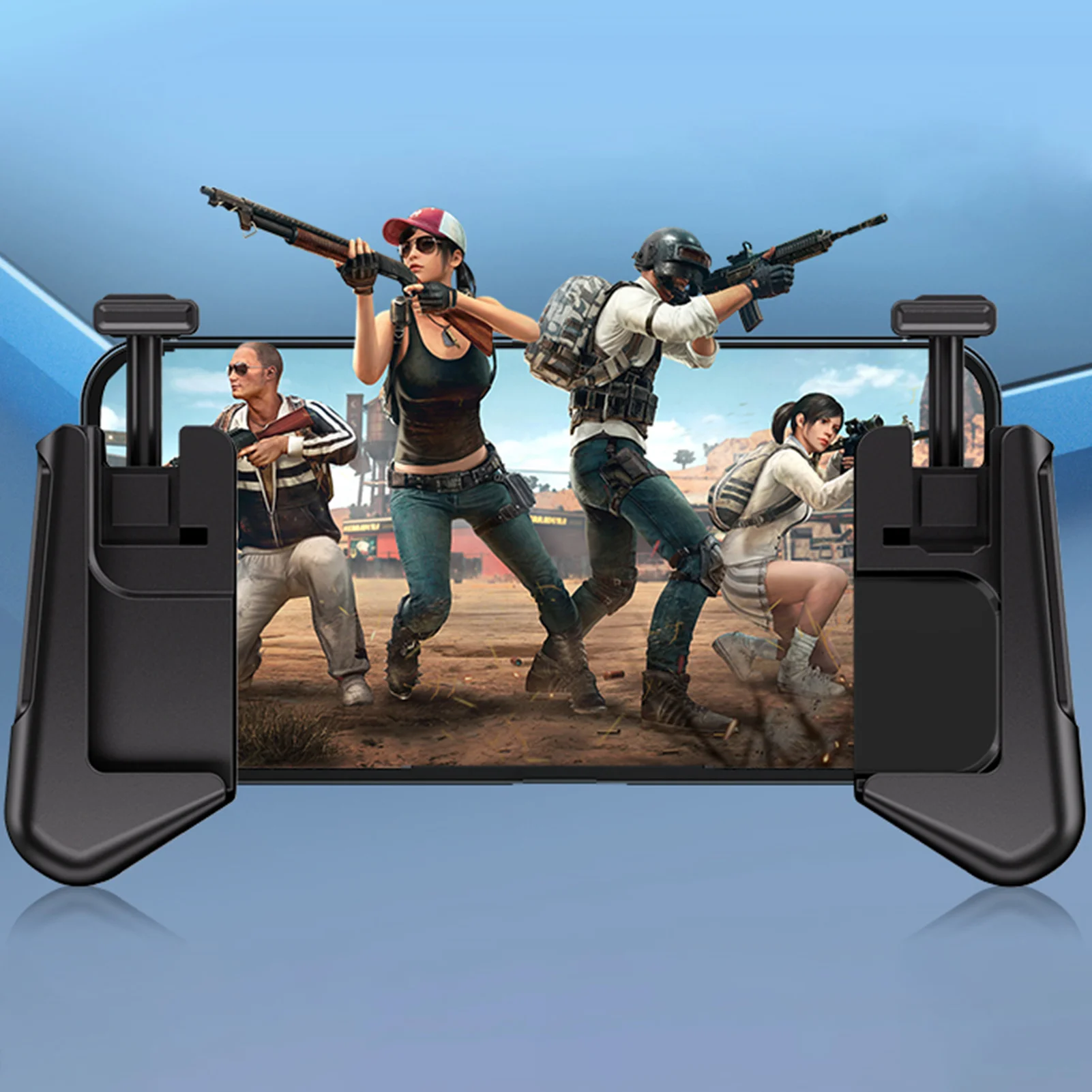 Controller Gamepad Mobile Game Handle Case supporto pieghevole Controller mobili funzionamento a 6 dita