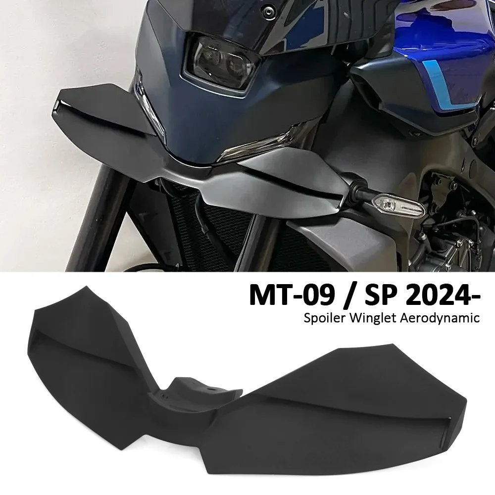 

For YAMAHA MT-09 SP MT09 MT 09 2024 2025 Black Downforce Naked Frontal Spoilers Winglet Aerodynamic Wing Front Spoiler Kit