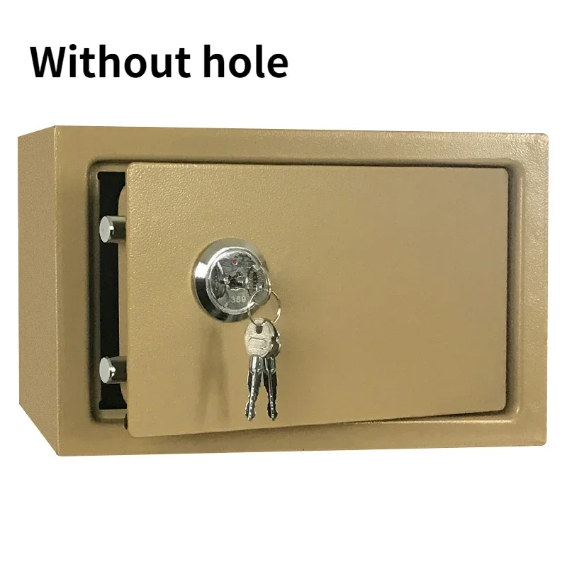 Mini Digital Safe Deposit Box with Key Lock Small Money Locker for Office Home and Kids Safety