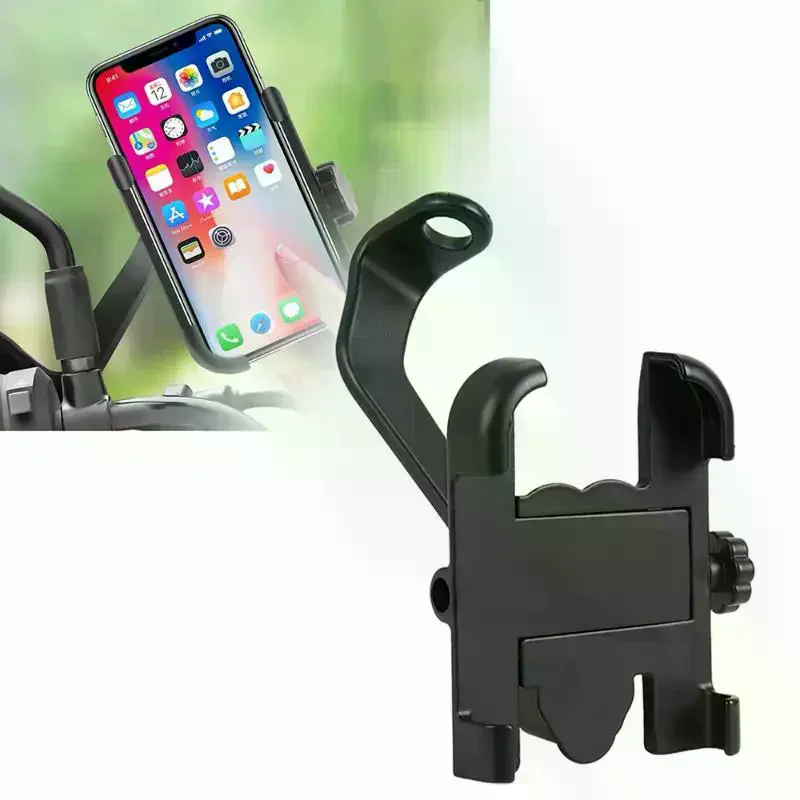 Motorcycle Bicycle Highway Takeaway Cellphone Stand Moto Rearview Mirror Handlebar Mount