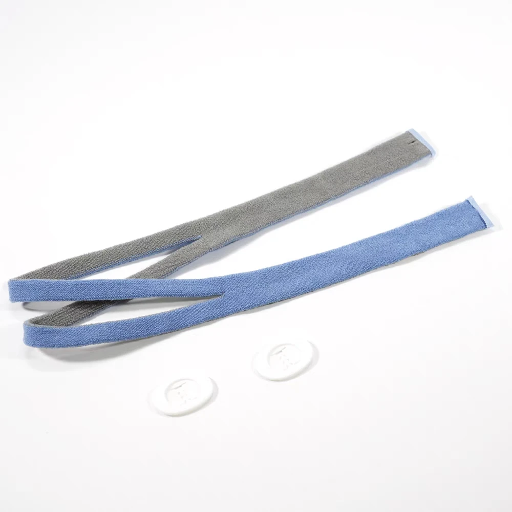 Anti-snoring CPAP Elastic Headband Mask P10 Nasal Pillow Includes 2 Adjustment Clips for Resmed Airfit P10 Nasal Mask Headband