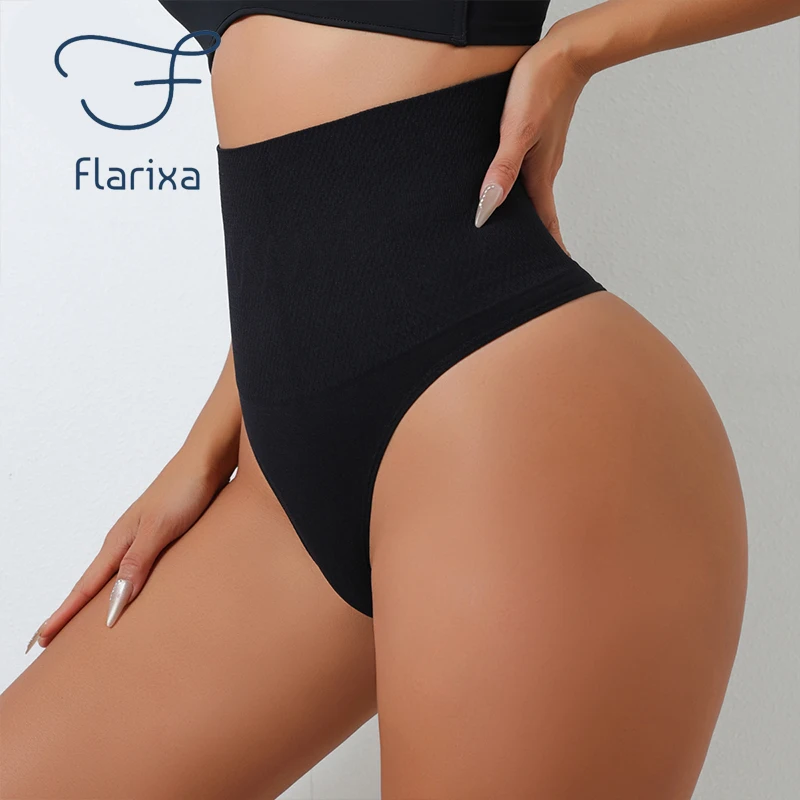 Flarixa Tangas mit hoher Taille, nahtlos, Damen-Höschen, G-String, Dessous, Bauchkontrolle, formender Gürtel, Former-Unterwäsche