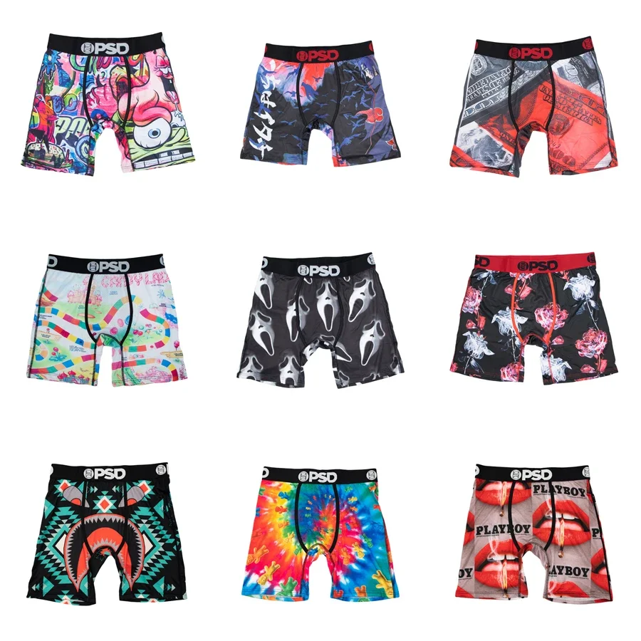 1 Stuks Sexy Mannen Ondergoed Boxers Mannen Slipje Lingerie Ademend Gedrukt Mannelijke Onderbroek Plus Size Man Boxer Briefs heren Trunks