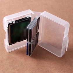 Transparent CF/SD Card Storage Box Portable Plastic Compact Flash Memory Card Protect Holder Box Storage Case Moisture-proofv