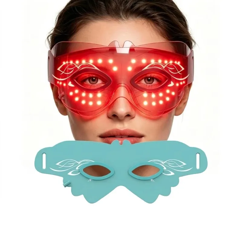 Rechargeable Eye Beauty Massager With 9 Modes Eye Mask Device For Relieve Dark Circles Puffiness Home Facial Skincare Equipment
