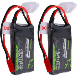 OVONIC 2S Lipo Battery 50C 450mAh 7.4V Lipo Battery with JST Connector for RC Airplane Helicopter Quadcopter FPV Racing Drone
