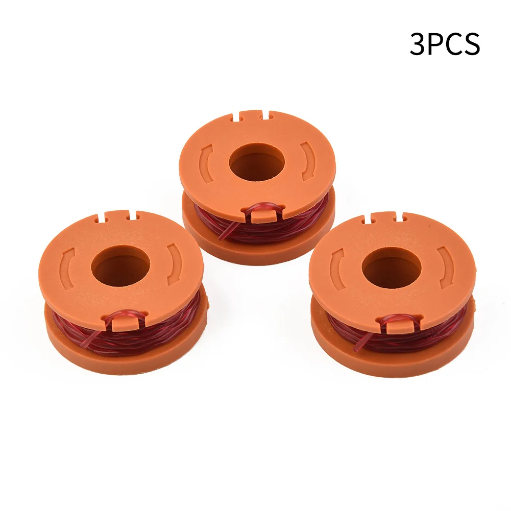 Trimmer Line Spool Pack 3 pcs for Worx WG150E WG151E WG155E WG160E WG169E and For McGregor MET2523 GGT250G MCT2X1825 CLGT18LG/1