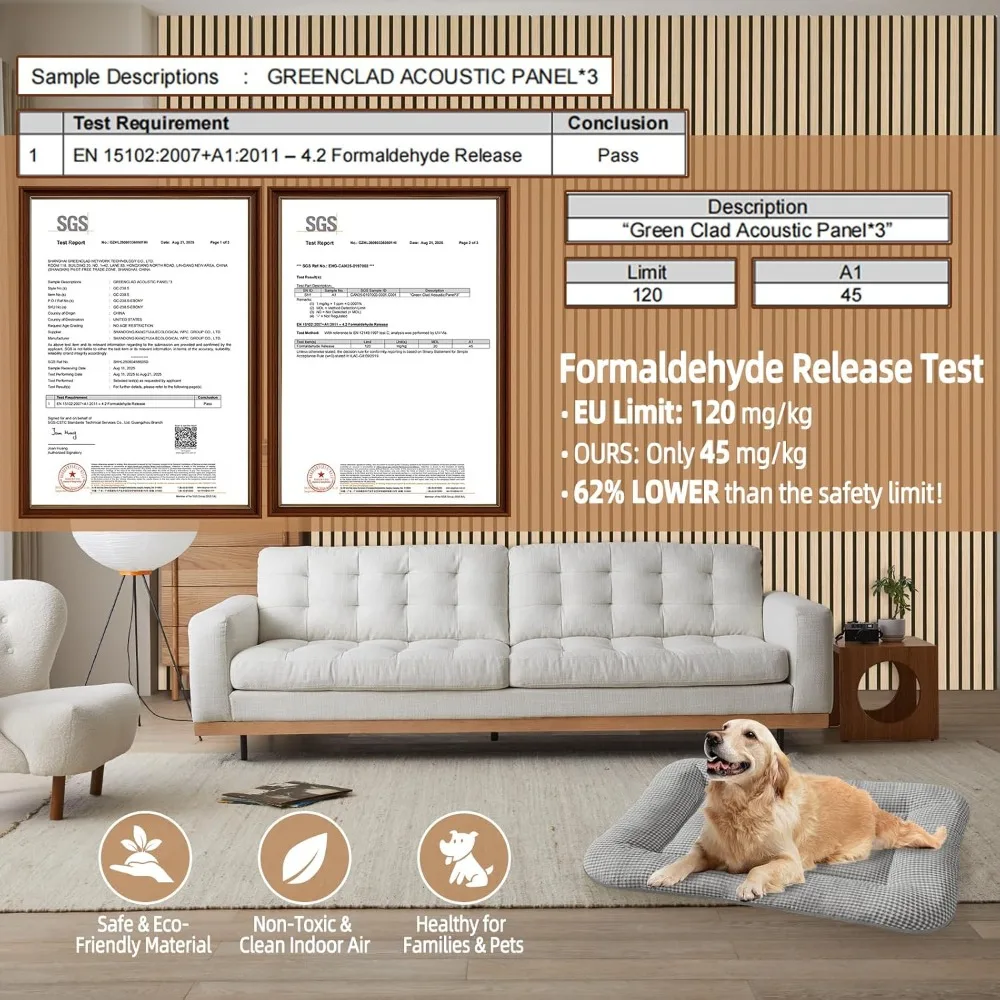 ألواح حائط خشبية - لوحة عتيقة مقاومة للصوت باللون الأزرق المخضر لديكور الحائط الداخلي، تصميم حديث، 94 × 12، 4 عبوات