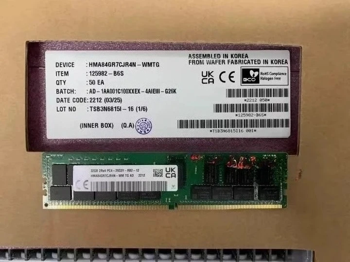 

For Hyundai/SK Hynix 32G 2RX4 PC4-2933Y ECC REG DDR4 Server Memory RDIMM