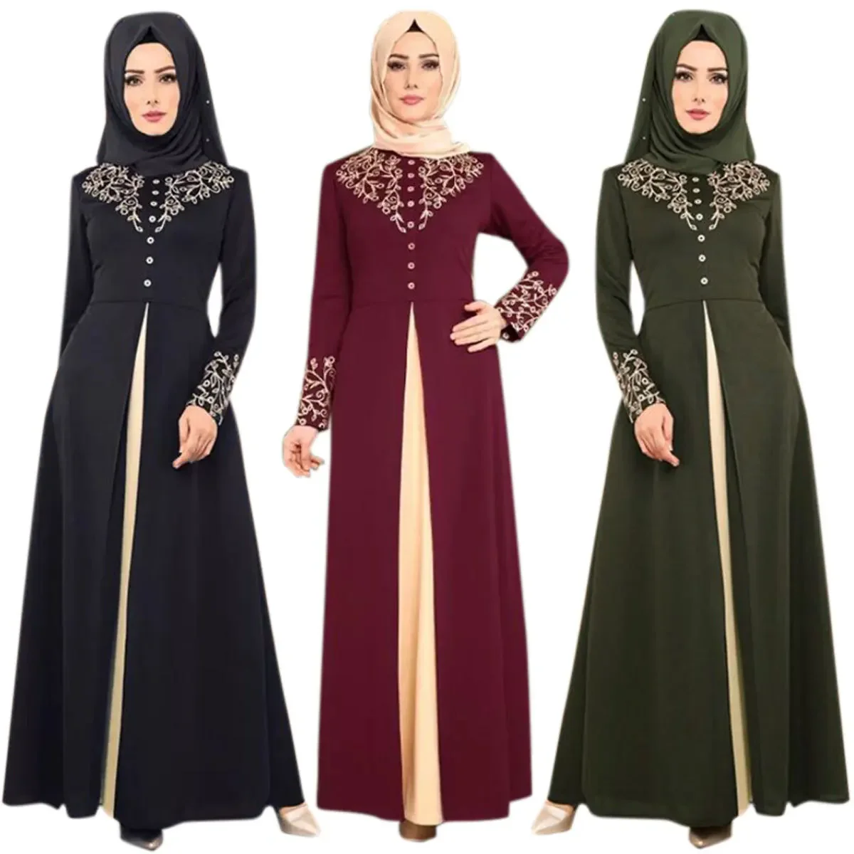 Muzułmańska Odzież Damska Moda Abaja Dubaj Aplikacje Turcja Elegancka Długa