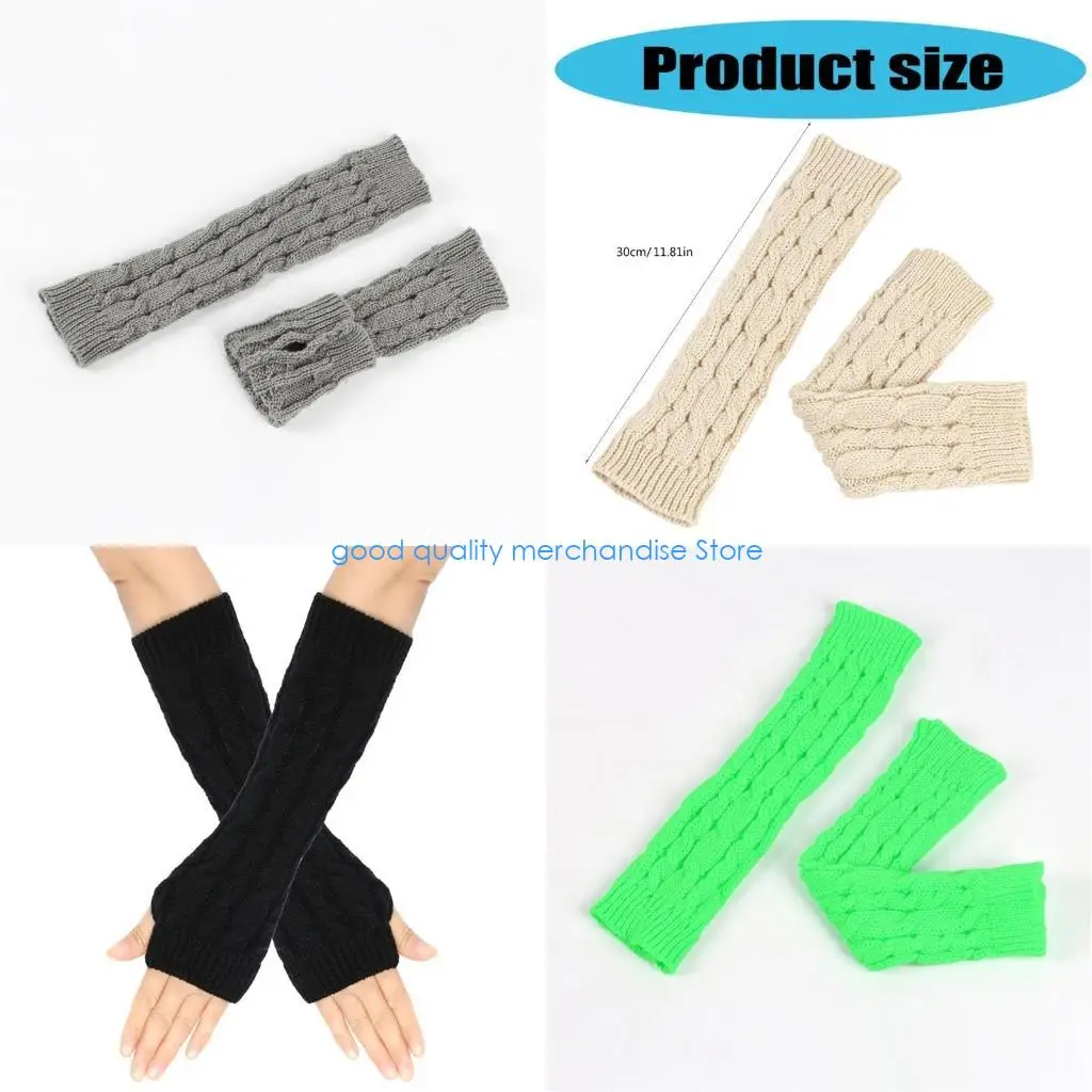 

Y5JD, 2 упаковки, уличные грелки для рук в стиле Лолиты, перчатки без пальцев, мягкие рукава для девочек