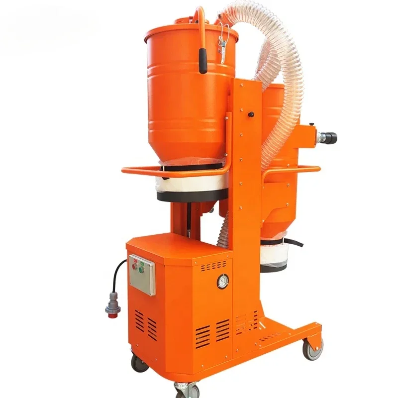 Turbine Bagged HEPA Filter Industrial Vacuum Cleaner For Large Amount Dust