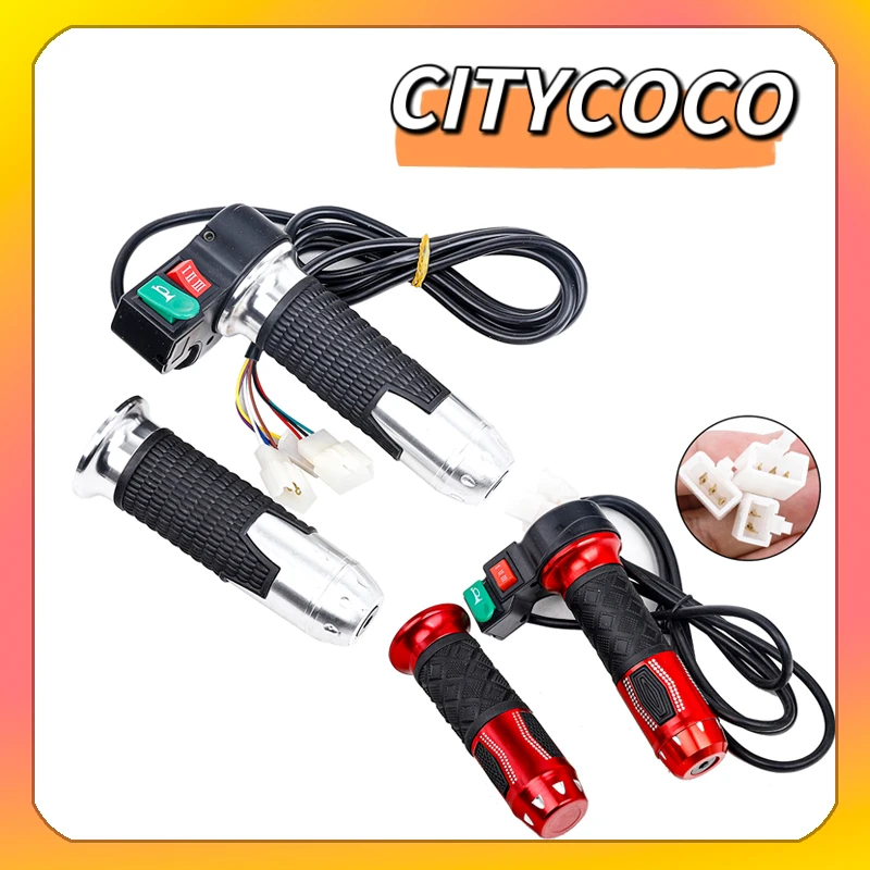 Throttle Handle 60V 3 Speeds Gear Switch With Horn Electric Bike Modification Part For Harley Citycoco Scooter Motorcycle E-Bike