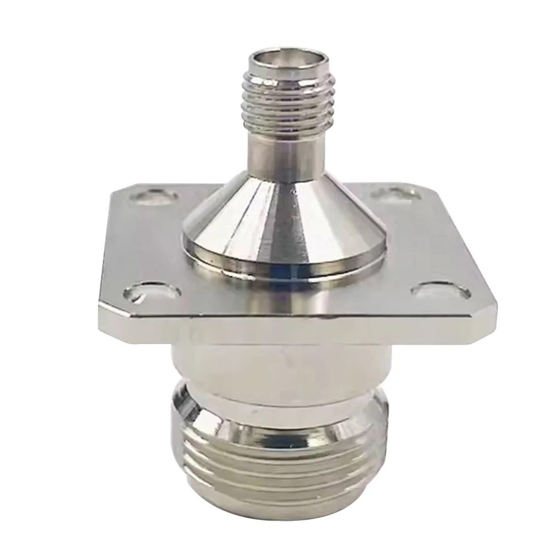 1pc N Female Jack  to SMA Female Jack RF Coax Modem Convertor Connector  4-hole Panel Mount Nickelplated New Wholesale