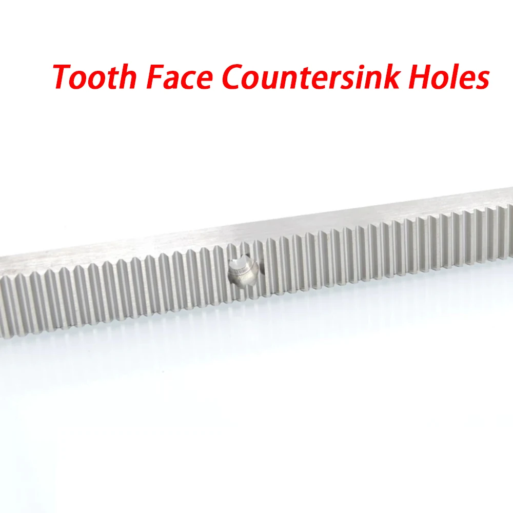 1pcs 1/1.5/2 Mod 304 Stainless Steel Gear Rack 1/1.5/2 Module Straight Teeth Drive Rack Length 300mm With Holes Spur Rack