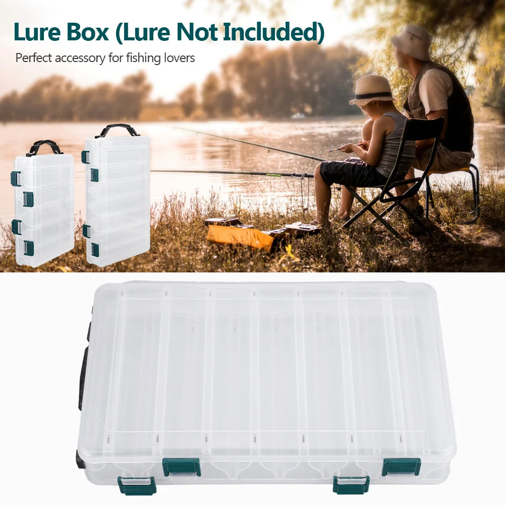 

Lure Storage Box, Fishing Lures Box Double Side Plastic Fishing Baits Box Lures Holder Case Large Capacity Accessory