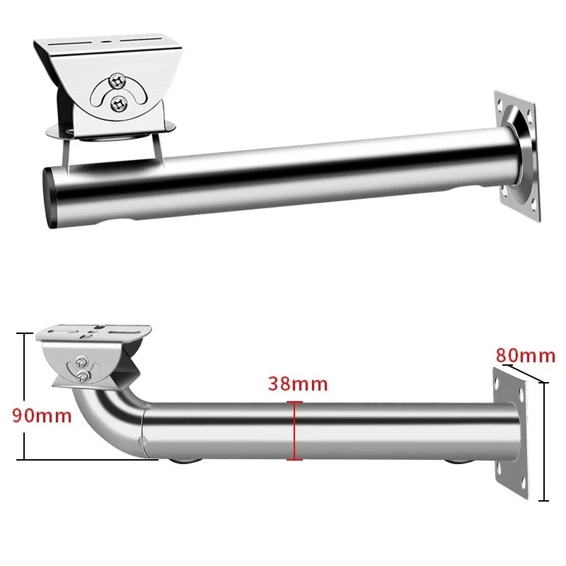 L-type 201 Stainless Steel Universal Wall Bracket CCTV Camera Outdoor Mounting Bracket Duckbill Head 360 Degree Adjustable