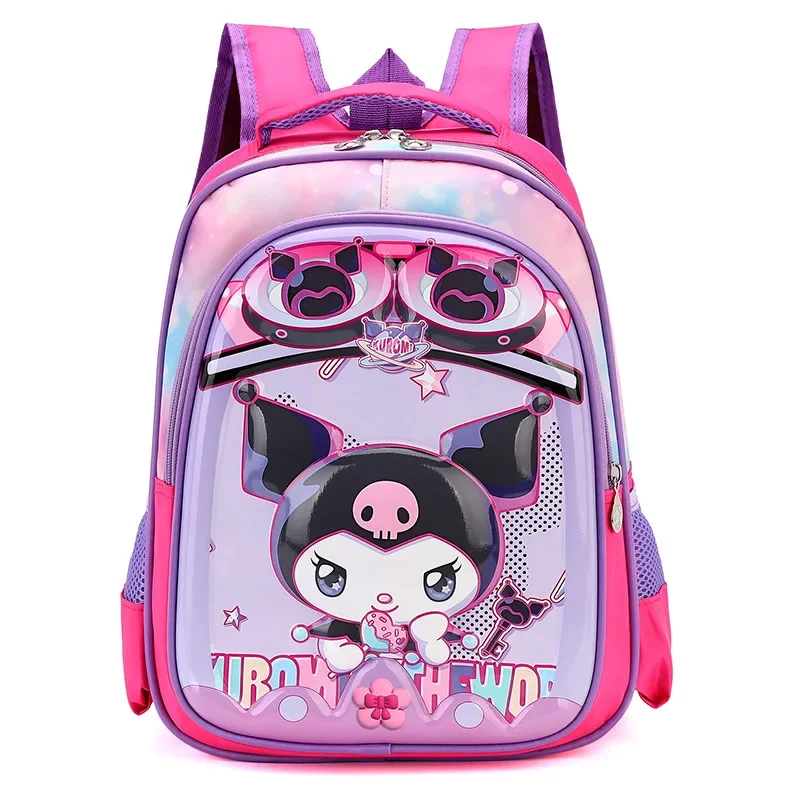 

Kuromi Schoolbag Children Grade 3 Primary School Backpack hello kitty Kindergarten Cartoon Large Capacity Hard Shell Backpack