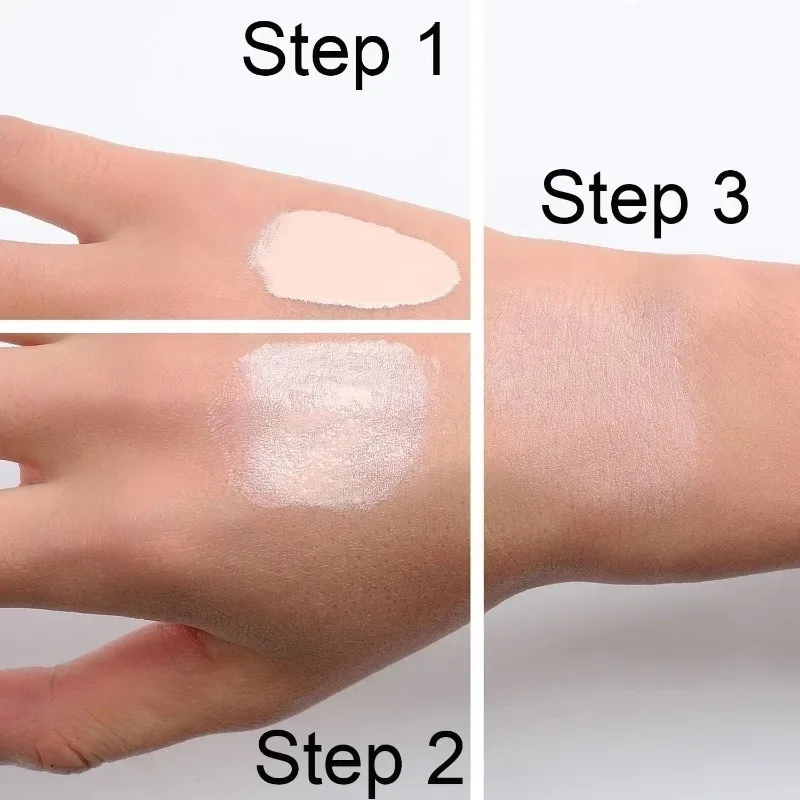 4 em 1 base líquida hidratante média cobertura completa corretivo spf 50 + base à prova d'água de longa duração maquiagem facial natural