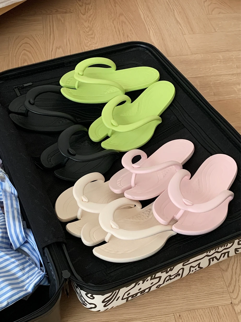 Hotel Travel Portable Foldable Slippers For Men And Women Swimming Anti Slip Beach Disposable Flip Flops