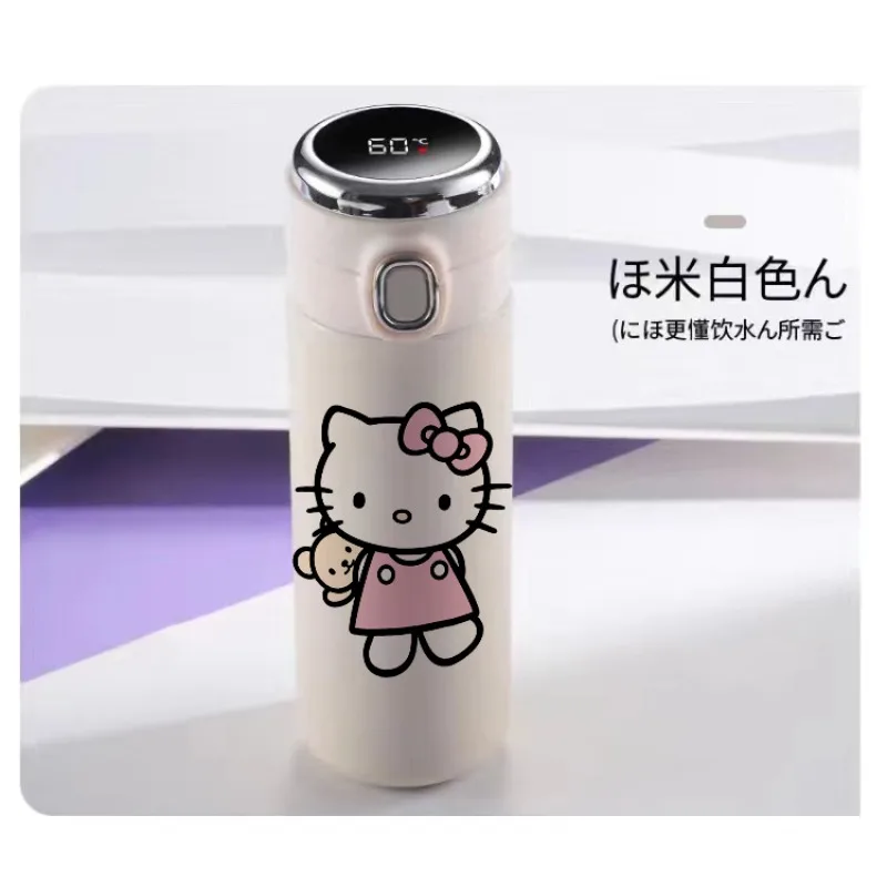 

Sanrio Hello Kitty Intelligent Temperature Measuring 304 Stainless Steel Vacuum Cup Cute Boy and Girl Student Water Cup Pea Cup