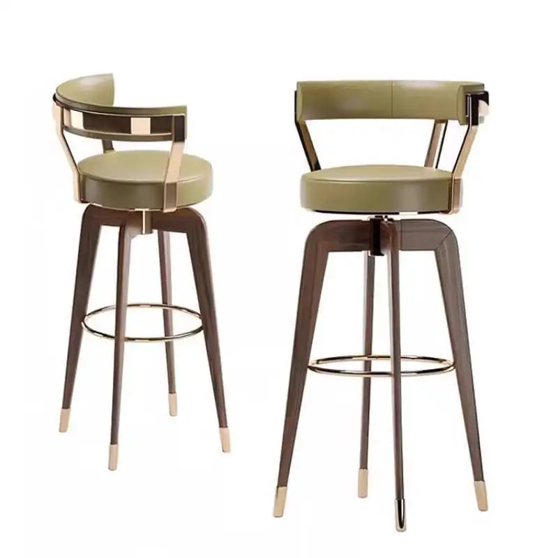 

Салон Минималистичный Поворотный Барный Стул Muebles Скандинавский Современный Роскошный Остров Эргономичный Бар Ресторан Табуреты Деревянная Легкая Мебель