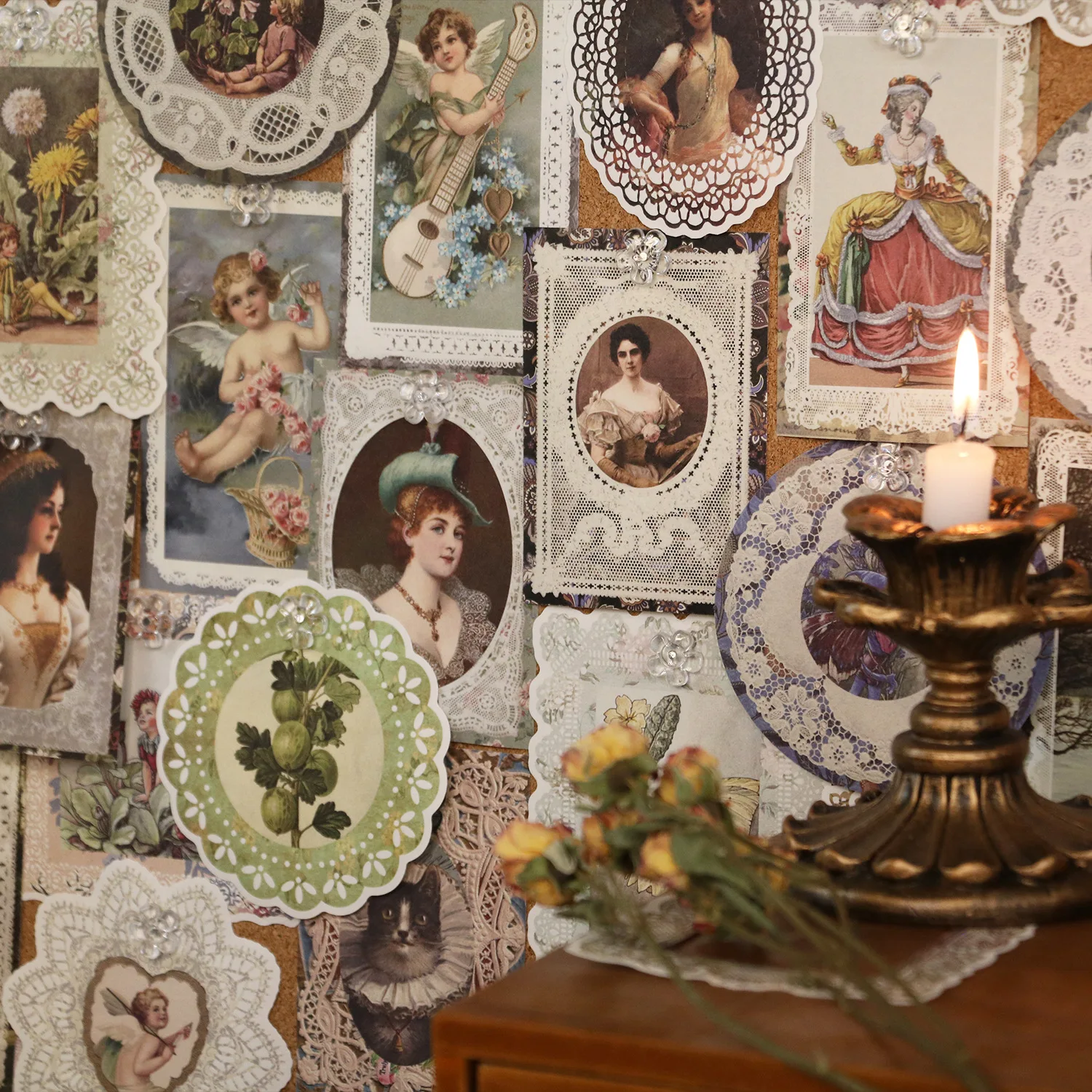 

40Pcs Vintage Banquet Scrapbooking Paper DIY Junk Journal Planner Collage Art Paper Diary Bookmark Decorate Supplies Materials