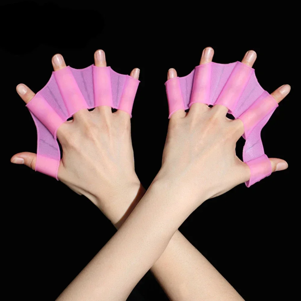 Silikon-Schwimmflossen, Flossen für Männer, Frauen und Kinder, Schwimmbad, Sport, professionelles Training, Fingerhandschuhe mit Flossen, Paddel, Ausrüstung. – Detail 6