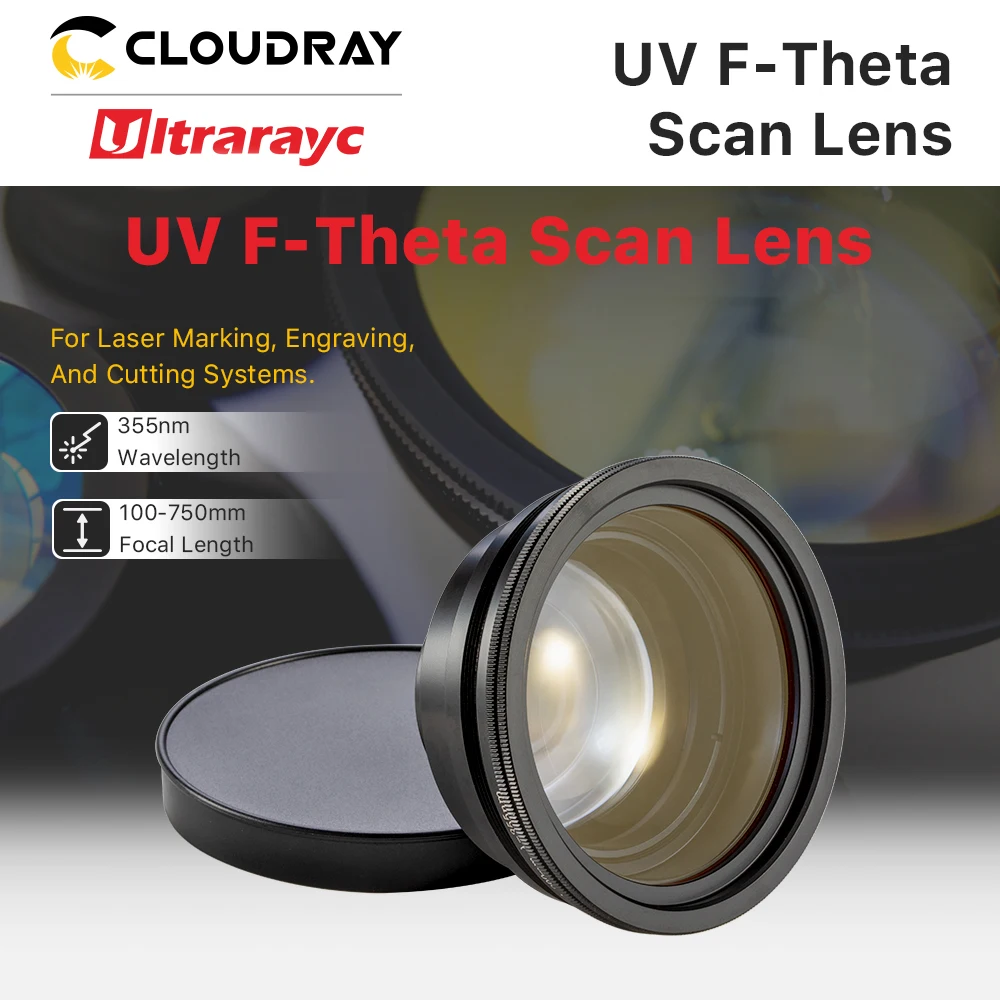 Cloudray 355nm UV F-theta عدسة التركيز عدسة الليزر F100-F840 M85 مجال المسح 70x70-300x300mm 8CA لنظام YAG الألياف الليزر جالفو #1