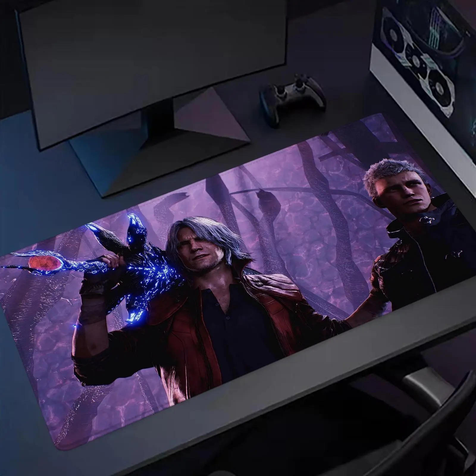 Devil May Cry mousepad, large/extra large rubber mousepad, computer keyboard pad, anime and game accessories, desktop mat.