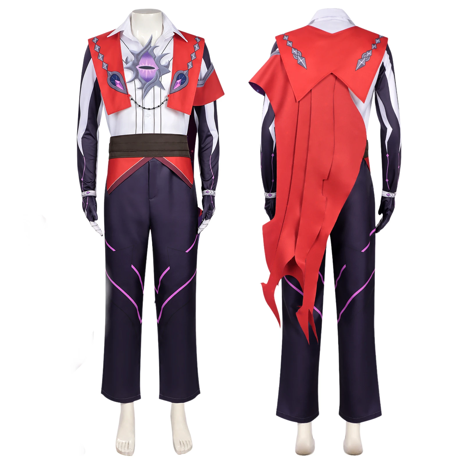 

Darkened Enzo Cosplay Costume Anime Game Full Set Halloween Carnival Party Christmas Play Role Clothes