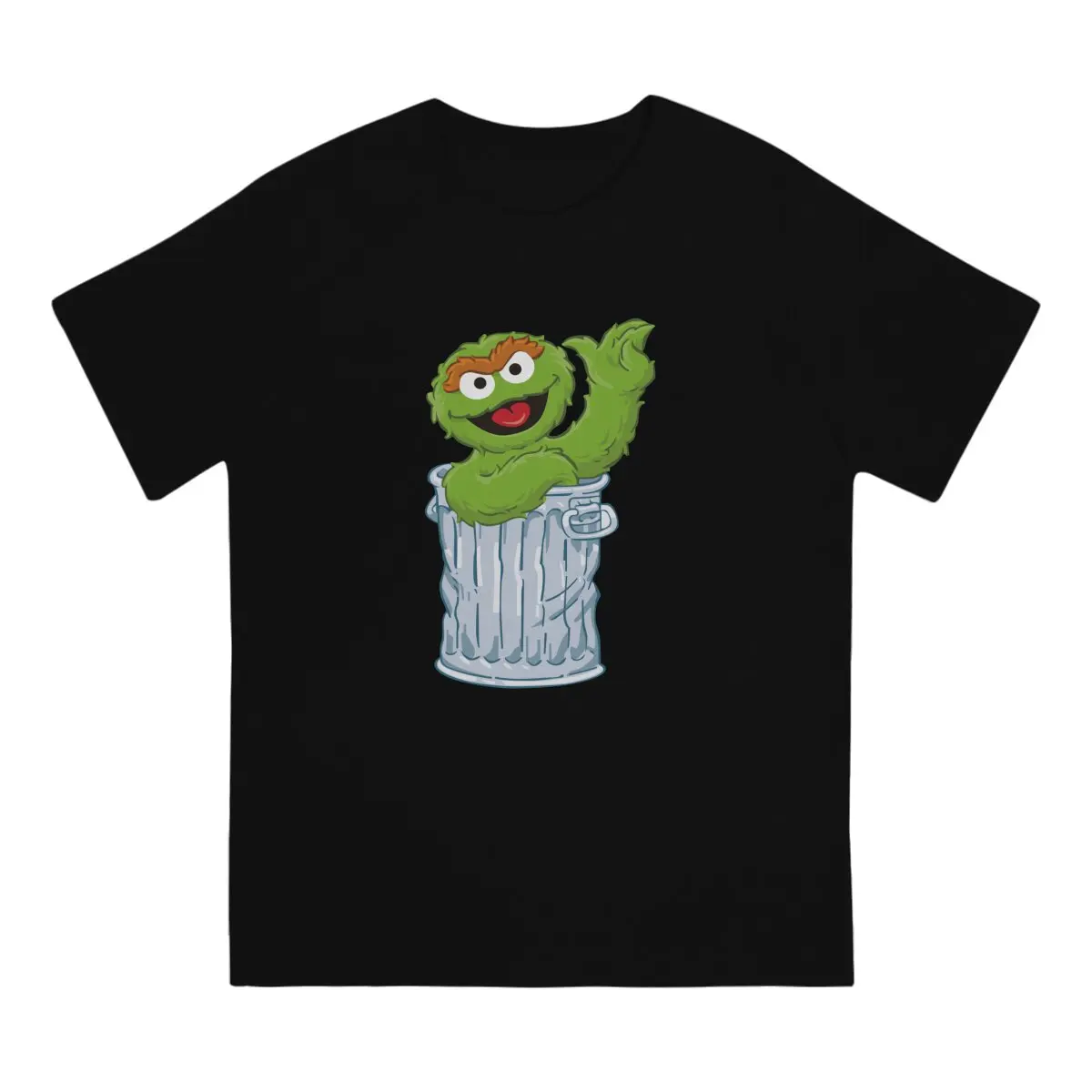 Men Sesame Streets T-Shirt Cool Style Oscar the Grouch Hipster Ofertas O Neck Graphic Tshirt